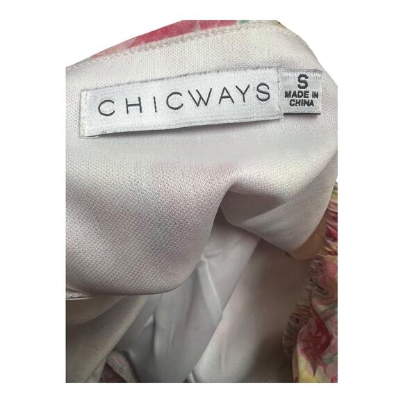 Womens Coquette Cottagecore Dress Girly Romantic Pink Floral Small Mini - Picture 8 of 9